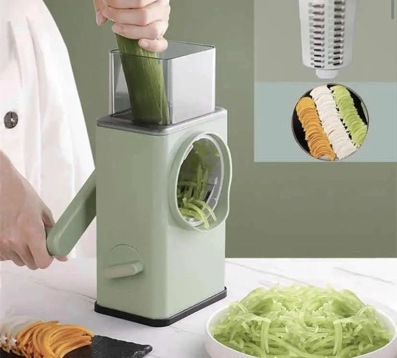 PICADOR CORTADOR RALLADOR MULTIFUNCIONAL PARA FRUTAS Y VERDURAS 3 EN 1 - 2