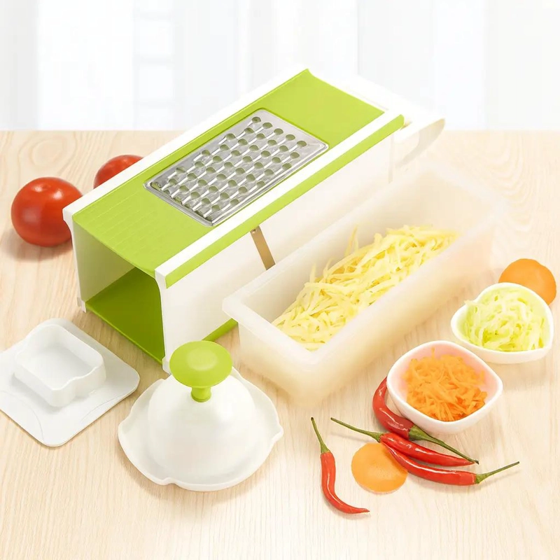 RALLADOR MULTIFUNCIONAL 5 EN 1 PARA VERDURAS Y FRUTAS CON MANDOLINA - 3