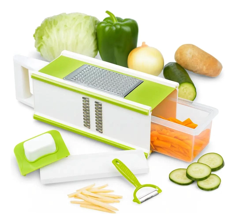 RALLADOR MULTIFUNCIONAL 5 EN 1 PARA VERDURAS Y FRUTAS CON MANDOLINA - 4