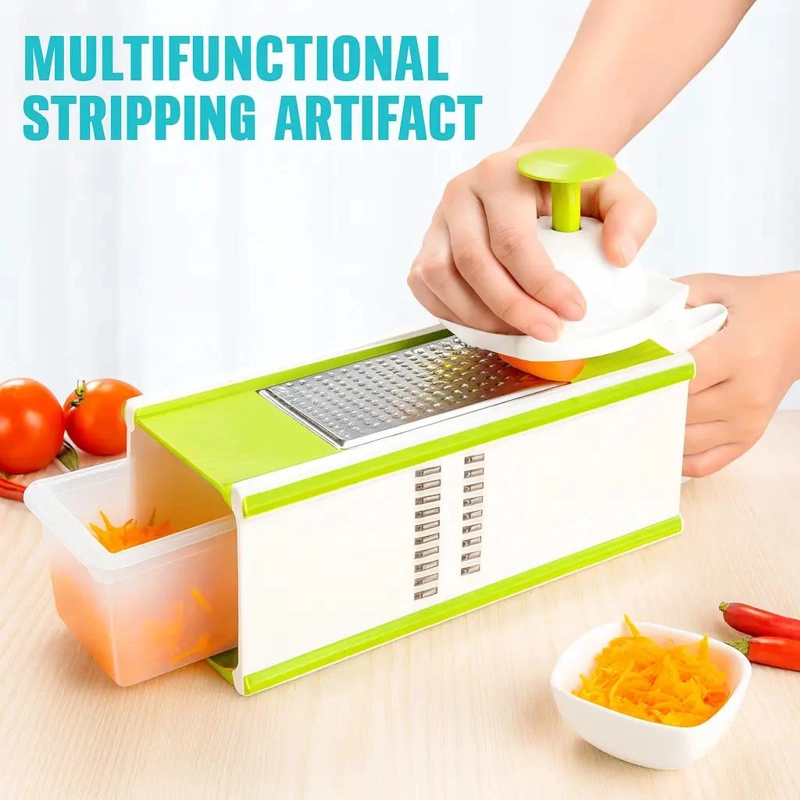 RALLADOR MULTIFUNCIONAL 5 EN 1 PARA VERDURAS Y FRUTAS CON MANDOLINA - 5