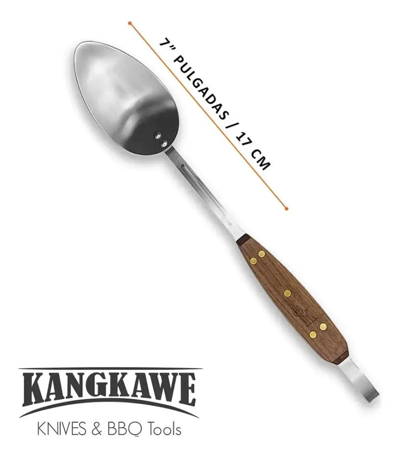 CUCHARA PARRILLERA PROFESIONAL PARA ASADO CON DISEÑO ERGONOMICO - 2