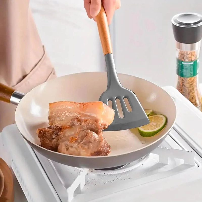 SET DE 12 UTENSILIOS DE COCINA EN SILICONA RESISTENTES Y DURADEROS - 5