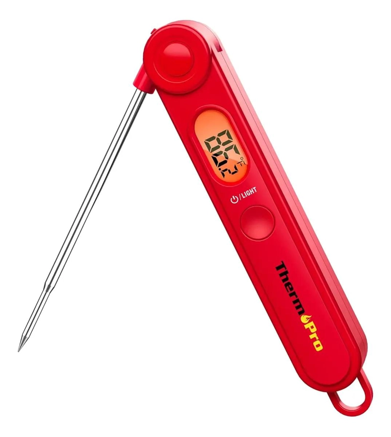 TERMOMETRO DE COCINA PLEGABLE PARA MEDIR TEMPERATURA DE CARNES Y LIQUIDOS - 1