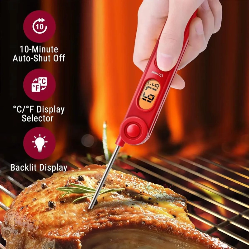 TERMOMETRO DE COCINA PLEGABLE PARA MEDIR TEMPERATURA DE CARNES Y LIQUIDOS - 4