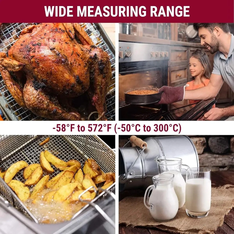 TERMOMETRO DE COCINA PLEGABLE PARA MEDIR TEMPERATURA DE CARNES Y LIQUIDOS - 5