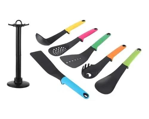 SET DE 6 UTENSILIOS DE COCINA CON ESPATULAS, CUCHARA Y CUCHARON - 3