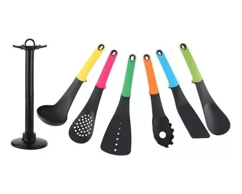 SET DE 6 UTENSILIOS DE COCINA CON ESPATULAS, CUCHARA Y CUCHARON - 4