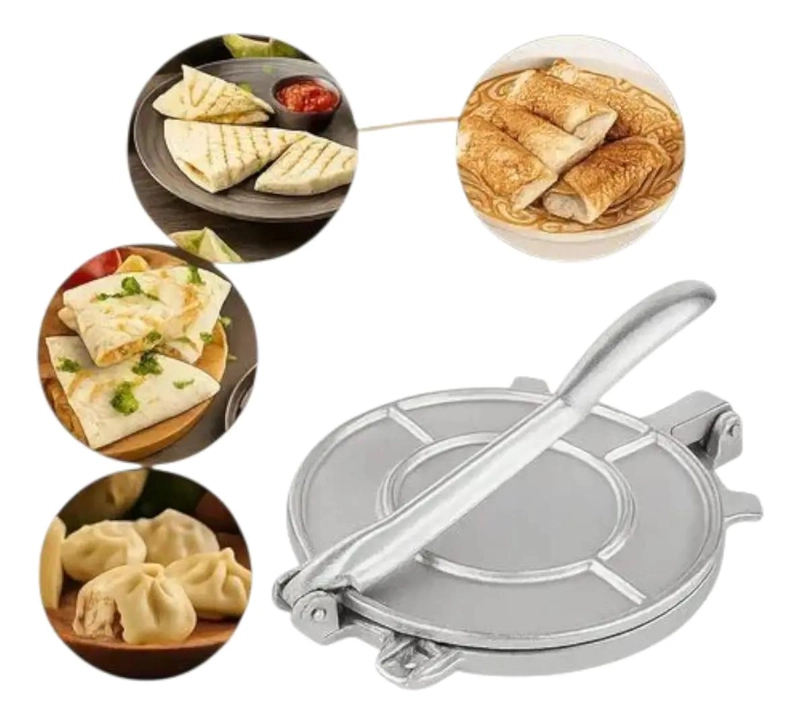 PRENSA PARA TORTILLAS DE ACERO INOXIDABLE DE 20 CM PARA COCINA - 4