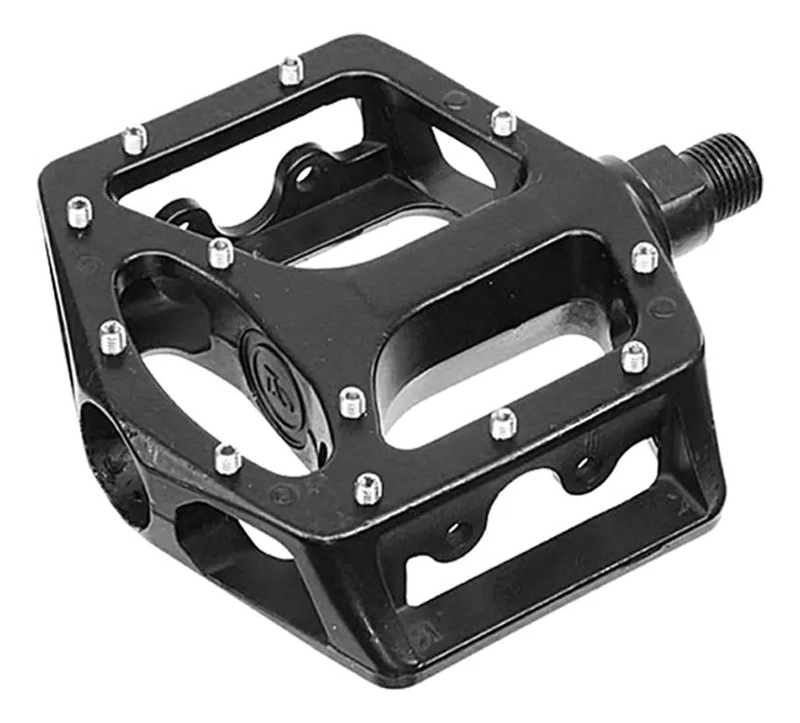 PEDALES DE ALUMINIO NEGRO PARA BICICLETA MTB BMX DH - 2