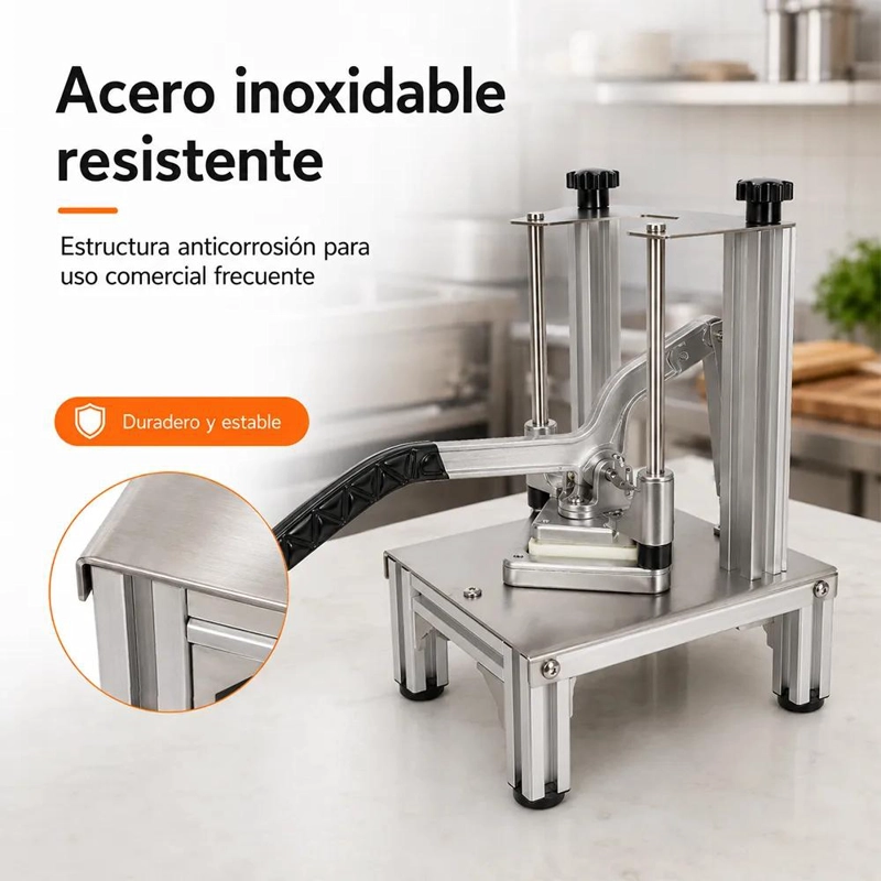PICADORA Y CORTADORA PARA PAPA Y CEBOLLA CON CUCHILLAS DE 6MM, 9MM Y 13MM - 2