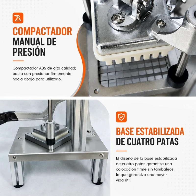 PICADORA Y CORTADORA PARA PAPA Y CEBOLLA CON CUCHILLAS DE 6MM, 9MM Y 13MM - 5