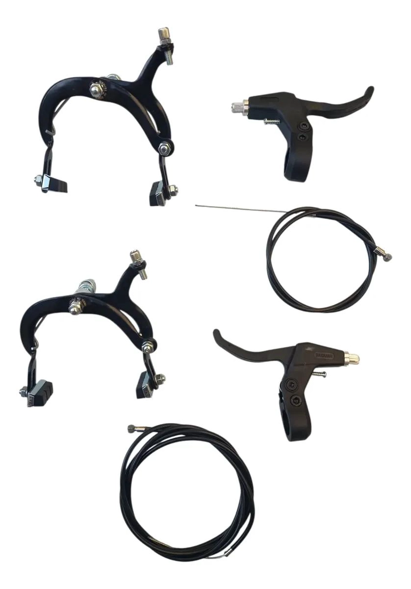 KIT COMPLETO DE FRENO CON MANILLA Y PIOLA PARA BICICLETA MTB Y URBANAS - 1
