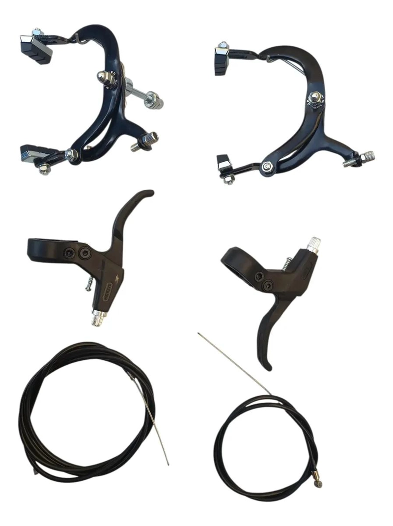 KIT COMPLETO DE FRENO CON MANILLA Y PIOLA PARA BICICLETA MTB Y URBANAS - 3