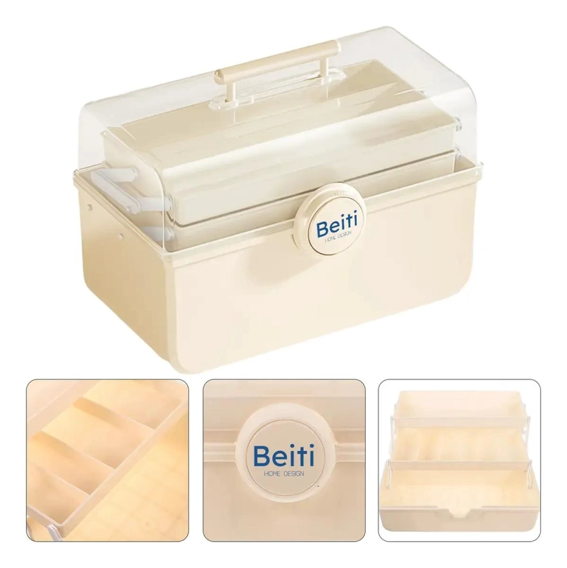 CAJA ORGANIZADORA PLASTICA MULTIUSO CON COMPARTIMIENTOS GRANDES - 2