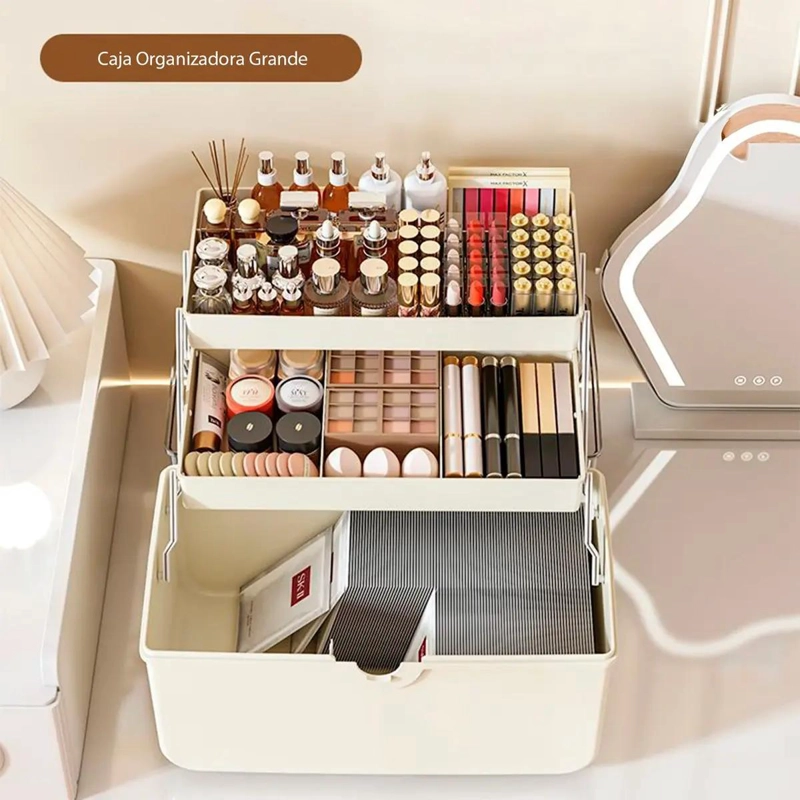 CAJA ORGANIZADORA PLASTICA MULTIUSO CON COMPARTIMIENTOS GRANDES - 4