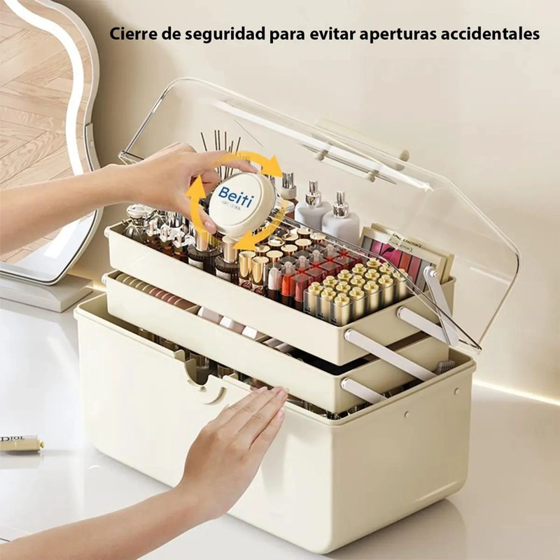 CAJA ORGANIZADORA PLASTICA MULTIUSO CON COMPARTIMIENTOS GRANDES - 5