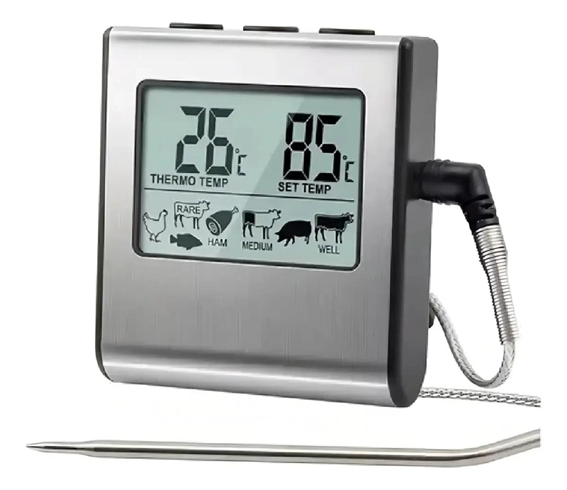 TERMOMETRO DIGITAL PARA CARNES CON PANTALLA CLARA Y DISEÑO RESISTENTE - 1