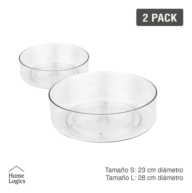 SET DE 2 CONTENEDORES ORGANIZADORES CIRCULARES PARA HOGAR - 2