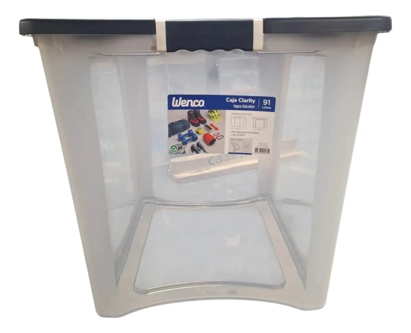 CAJA ORGANIZADORA PLASTICA PARA ALMACENAMIENTO DE 91 LITROS - 1