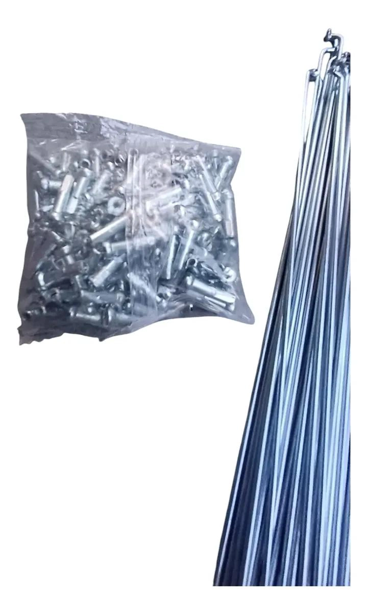RAYO PARA RUEDA DE BICICLETA DE 285 MM CON 14 GRAMOS Y NIPLES INCLUIDOS - 4