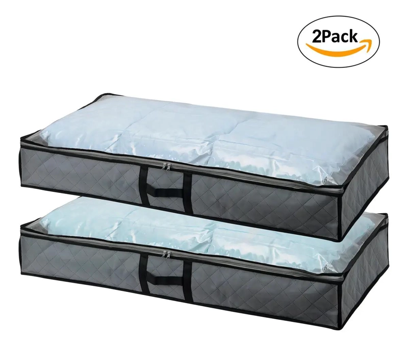 PACK DE 2 BOLSOS ORGANIZADORES PARA BAJO CAMA CON CAPACIDAD DE 75 LITROS - 1