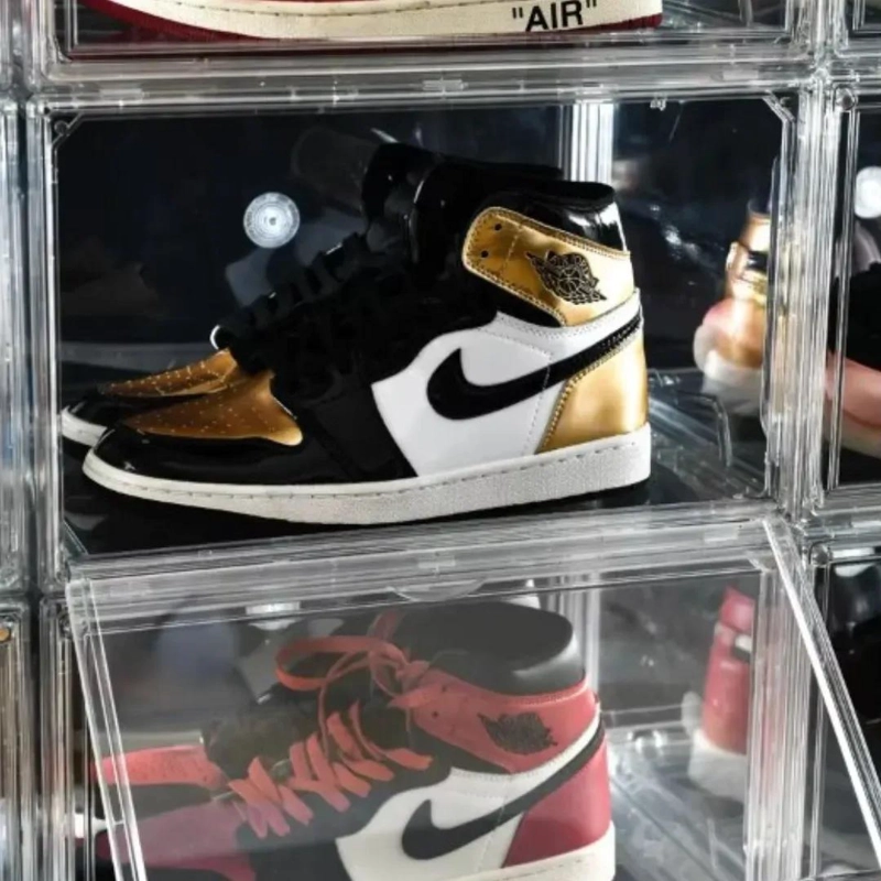CAJA ORGANIZADORA ACRILICA TRANSPARENTE PARA ZAPATILLAS CON DISEÑO APILABLE - 4