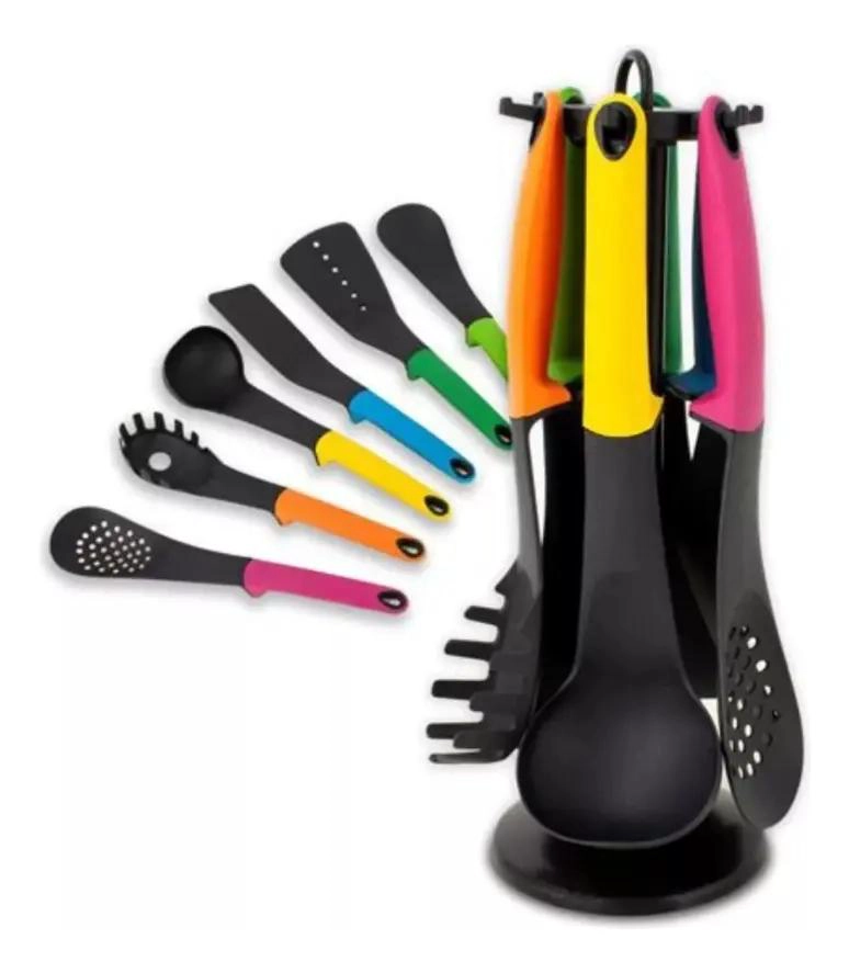 SET DE 6 UTENSILIOS DE COCINA CON ESPATULAS, CUCHARA Y CUCHARON - 1