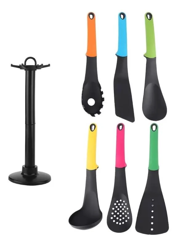SET DE 6 UTENSILIOS DE COCINA CON ESPATULAS, CUCHARA Y CUCHARON - 4