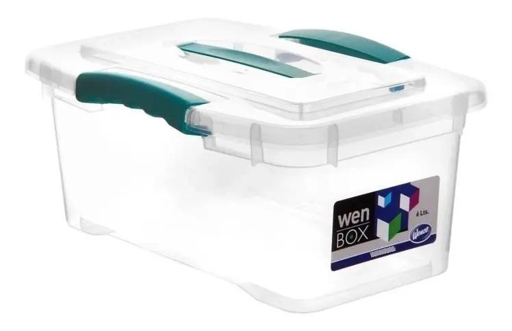CAJA ORGANIZADORA TRANSPARENTE CON CAPACIDAD DE 6 LITROS PACK 10 UNIDADES - 2