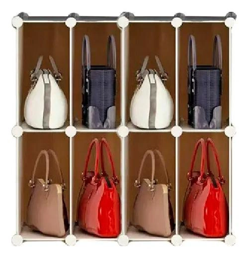ARMARIO CLOSET ORGANIZADOR ARMABLE CON 8 COMPARTIMENTOS PARA BOLSOS - 1