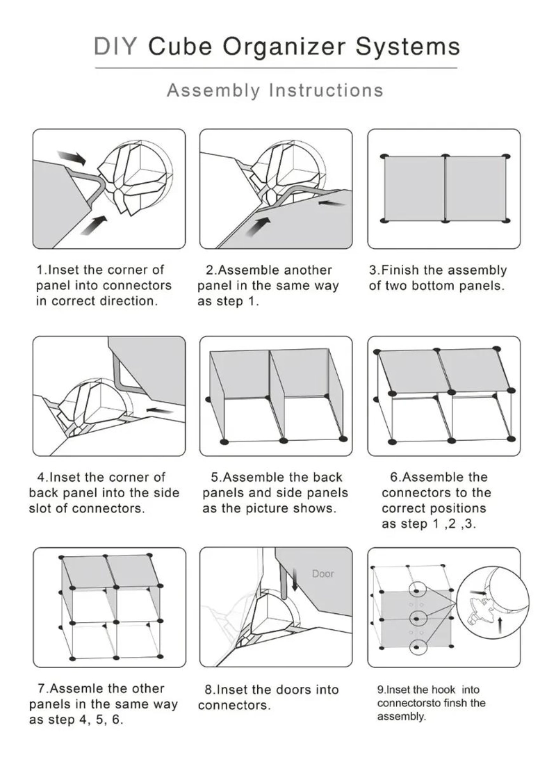 ARMARIO CLOSET ORGANIZADOR ARMABLE CON 8 COMPARTIMENTOS PARA BOLSOS - 2