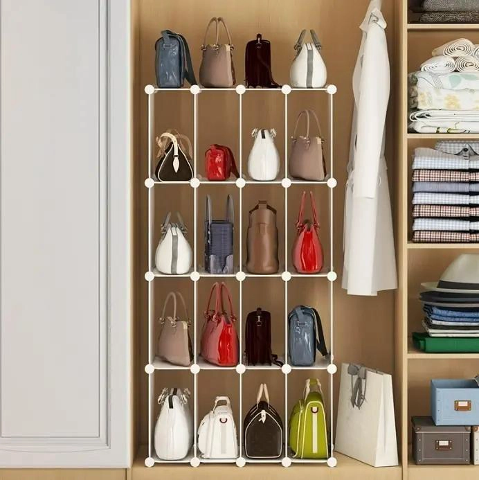 ARMARIO CLOSET ORGANIZADOR ARMABLE CON 8 COMPARTIMENTOS PARA BOLSOS - 3