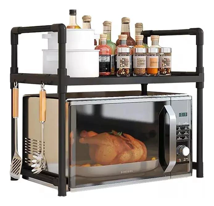 ESTANTE ORGANIZADOR DE COCINA DE 2 NIVELES PARA MICROONDAS Y UTENSILIOS - 1