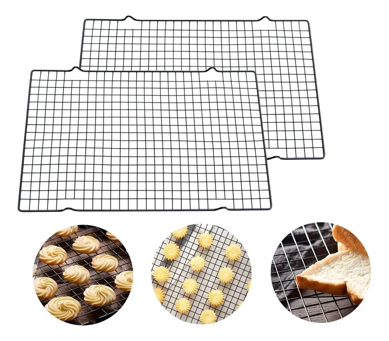 SET DE 2 REJILLAS METALICAS PARA ENFRIAR GALLETAS Y REPOSTERIA - 1