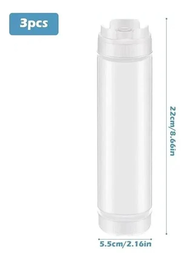 SET DE 3 DISPENSADORES PARA SALSA EN PLASTICO SEGURO SIN BPA - 2
