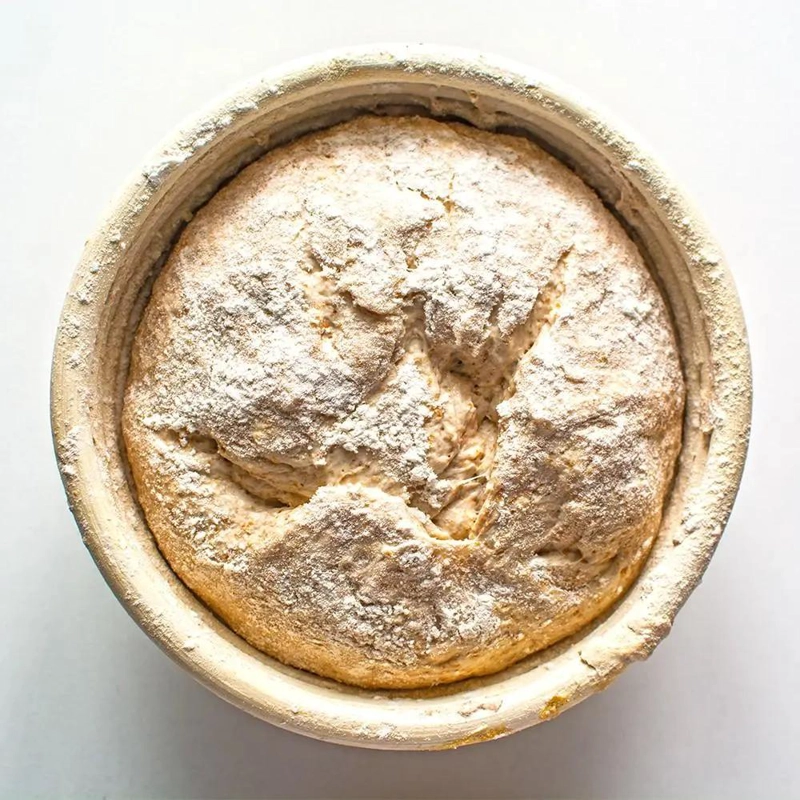 CESTA FERMENTADORA REDONDA PARA PAN DE RATTAN 18X9 CM - 3