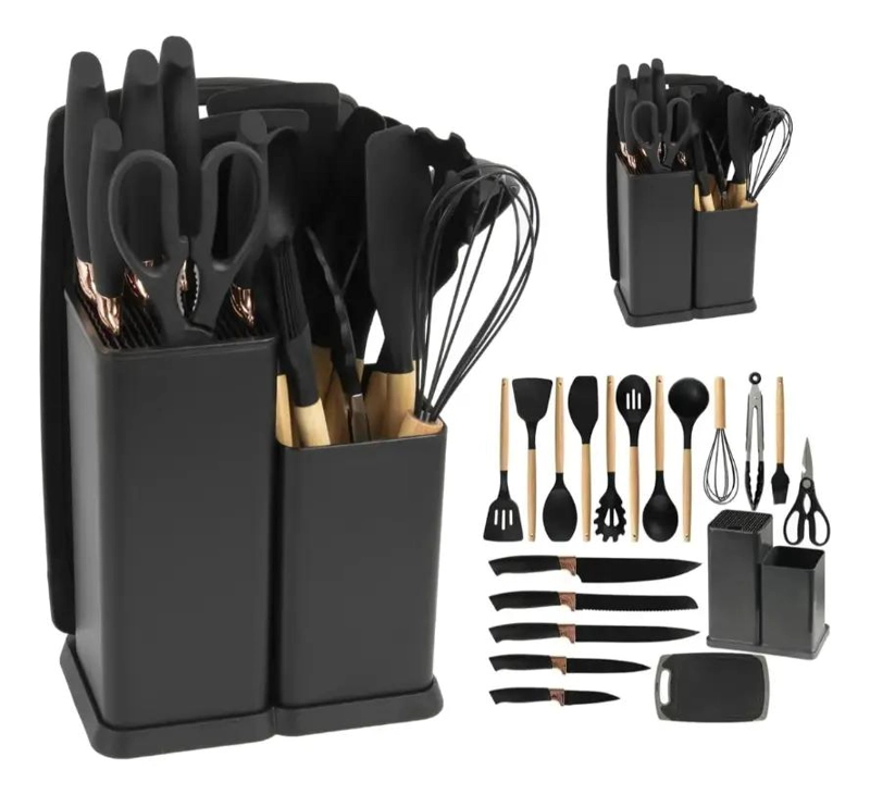SET DE UTENSILIOS DE COCINA DE SILICONA ANTIADHERENTE PARA USO DIARIO - 4