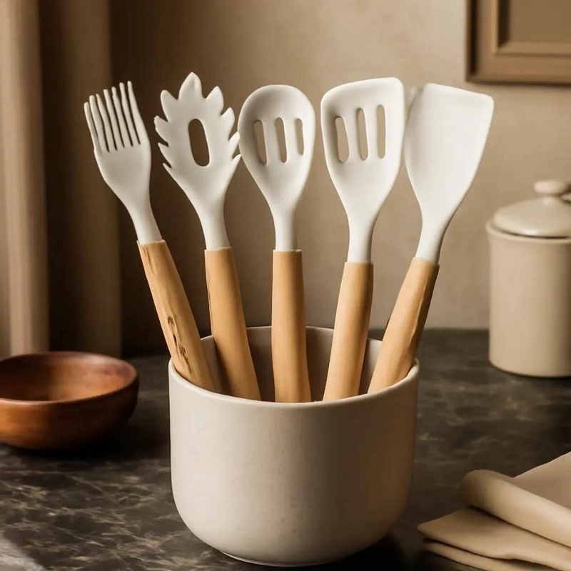 SET DE UTENSILIOS DE COCINA CON 12 PIEZAS Y VASO INCLUIDO - 1
