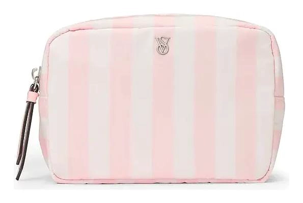 COSMETIQUERO COMPACTO TIPO CAJA COLOR ROSADO PARA MAQUILLAJE - 1