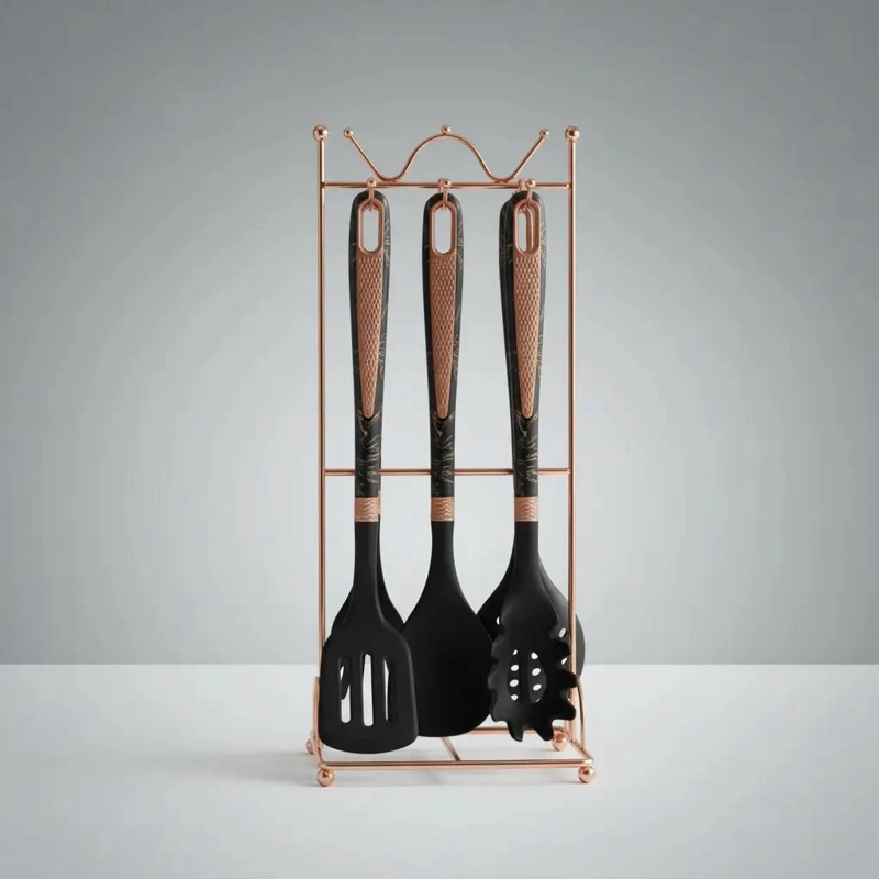 SET DE UTENSILIOS DE COCINA CON 7 PIEZAS Y SOPORTE METALICO - 5