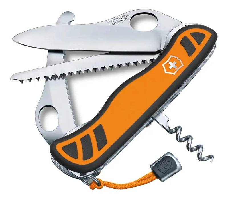 NAVAJA MULTIFUNCIONAL CON HOJA AFILADA Y DISEÑO ERGONOMICO NARANJA Y NEGRO - 2