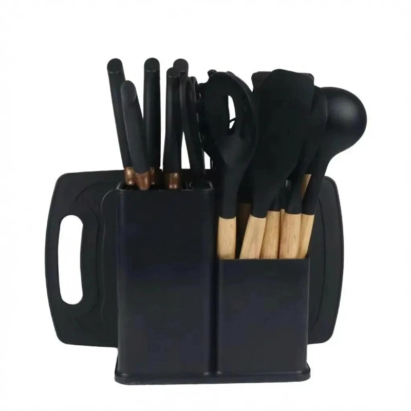JUEGO COMPLETO DE UTENSILIOS DE COCINA DE SILICONA CON 19 PIEZAS - 1