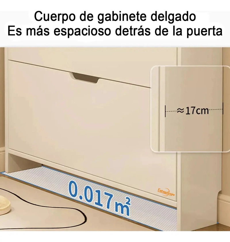 MUEBLE ORGANIZADOR PARA ZAPATOS CON 2 NIVELES Y CAJONERA INTEGRADA - 2
