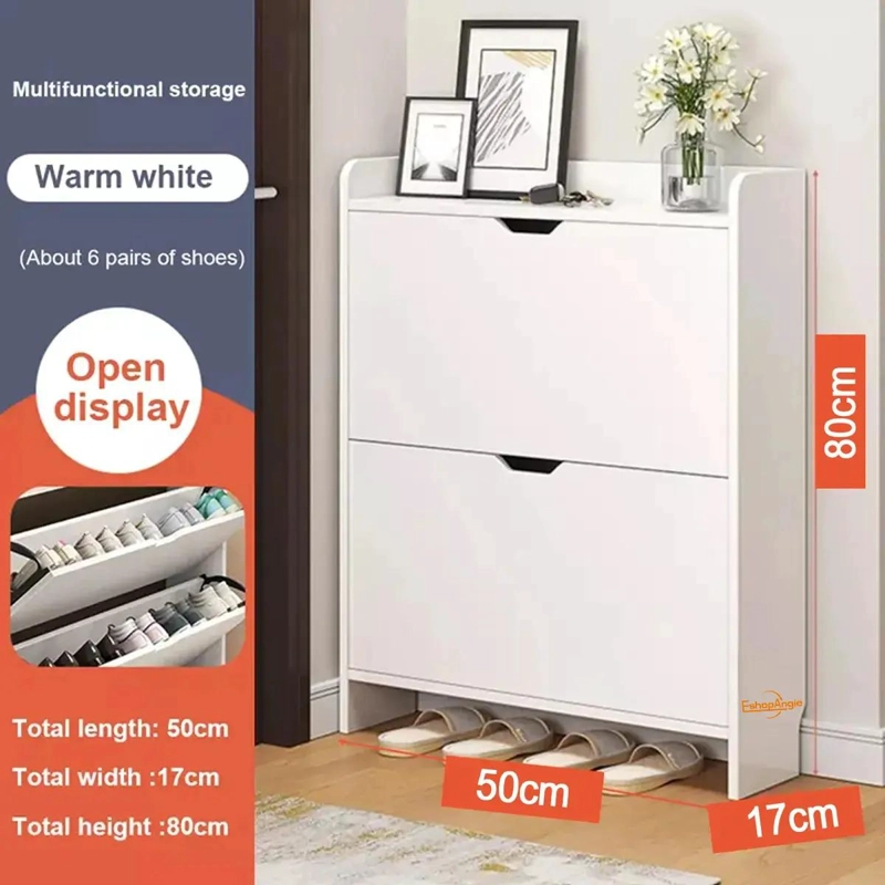 MUEBLE ORGANIZADOR PARA ZAPATOS CON 2 NIVELES Y CAJONERA INTEGRADA - 5