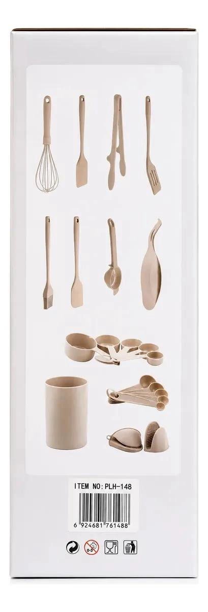 SET DE UTENSILIOS DE COCINA DE SILICONA CON SOPORTE DE 21 PIEZAS - 4