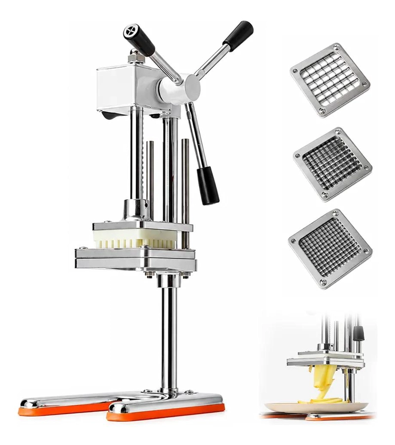 MAQUINA PARA PICAR PAPAS Y CEBOLLAS CON 3 CUCHILLAS INCLUIDAS - 1