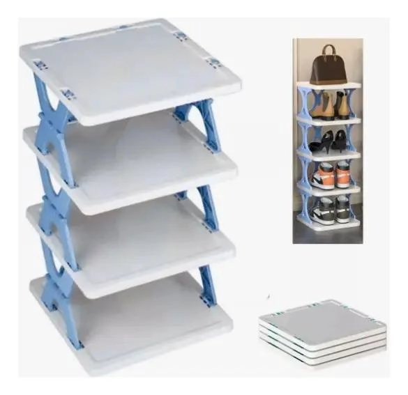 ORGANIZADOR PARA ZAPATOS PLEGABLE CON 4 NIVELES DE ALMACENAMIENTO - 1