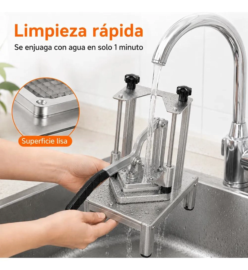 PICADORA Y CORTADORA DE MURO PARA PAPA Y CEBOLLA CON CUCHILLAS DE 6MM, 9MM Y 13M - 3