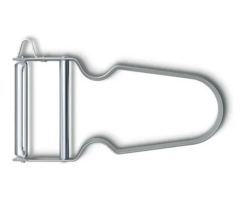PELADOR DE COCINA CON CUCHILLA AFILADA Y MANGO ERGONOMICO GRIS - 4