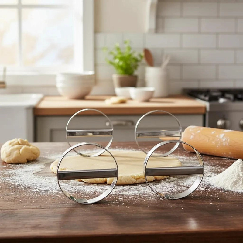 SET DE 4 CORTADORES DE GALLETAS PARA REPOSTERIA CON DIFERENTES DIAMETROS - 5